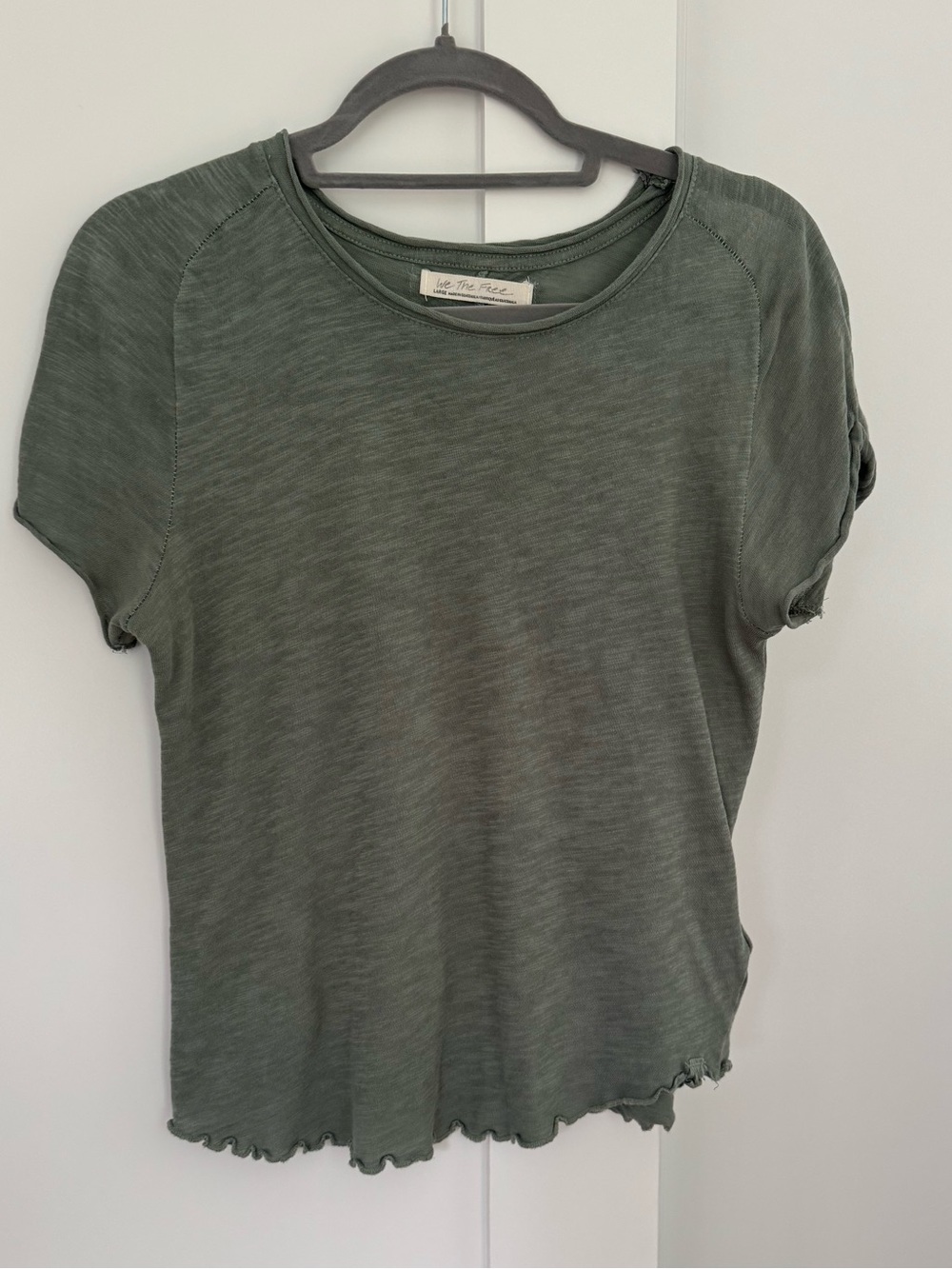 We The Free Olive Green Short Sleeve Tee